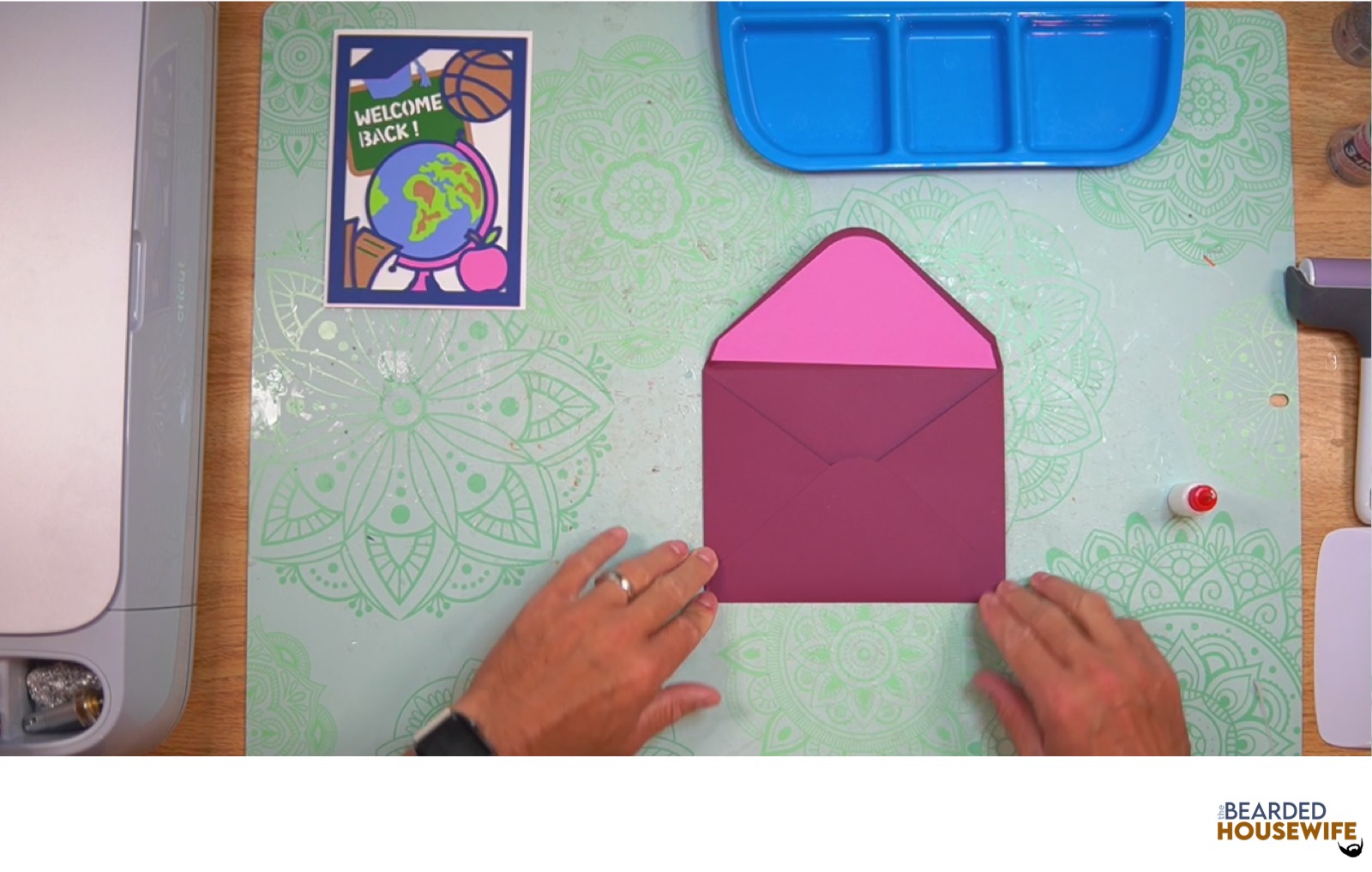 bring the bottom flap up to form the envelope