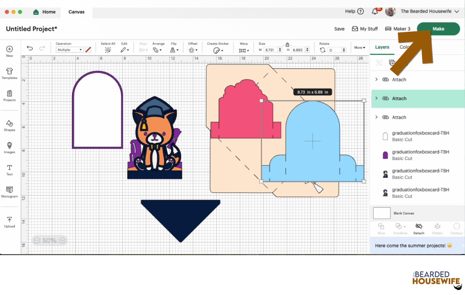 click the make button