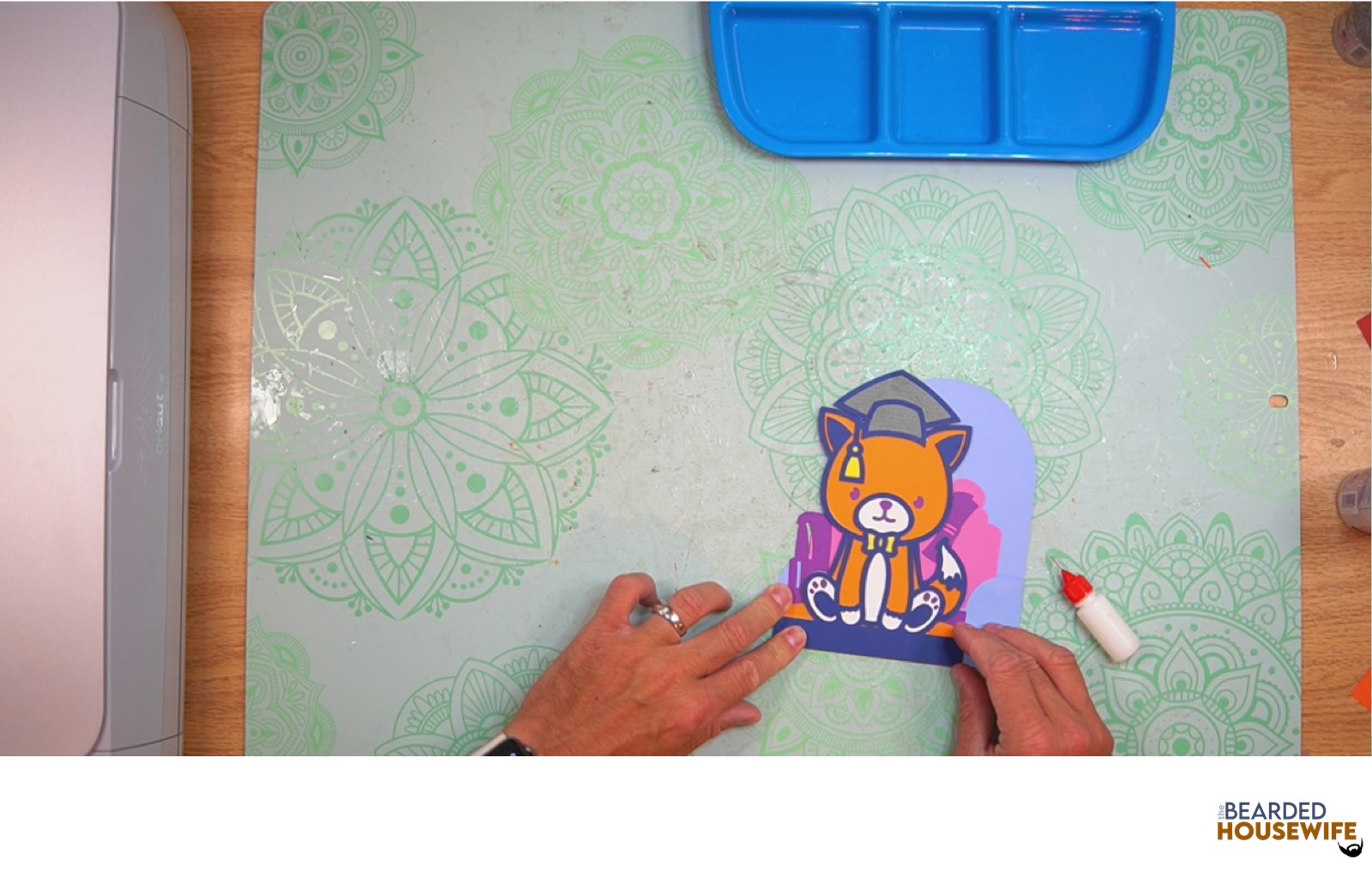 attach the left side of the front cover panel