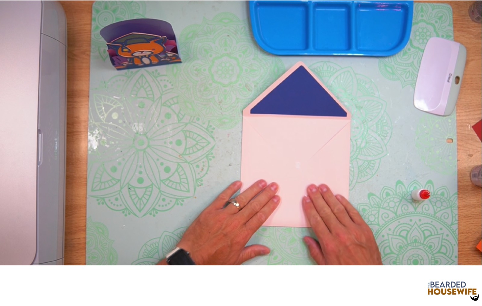 bring the bottom flap up to form the envelope