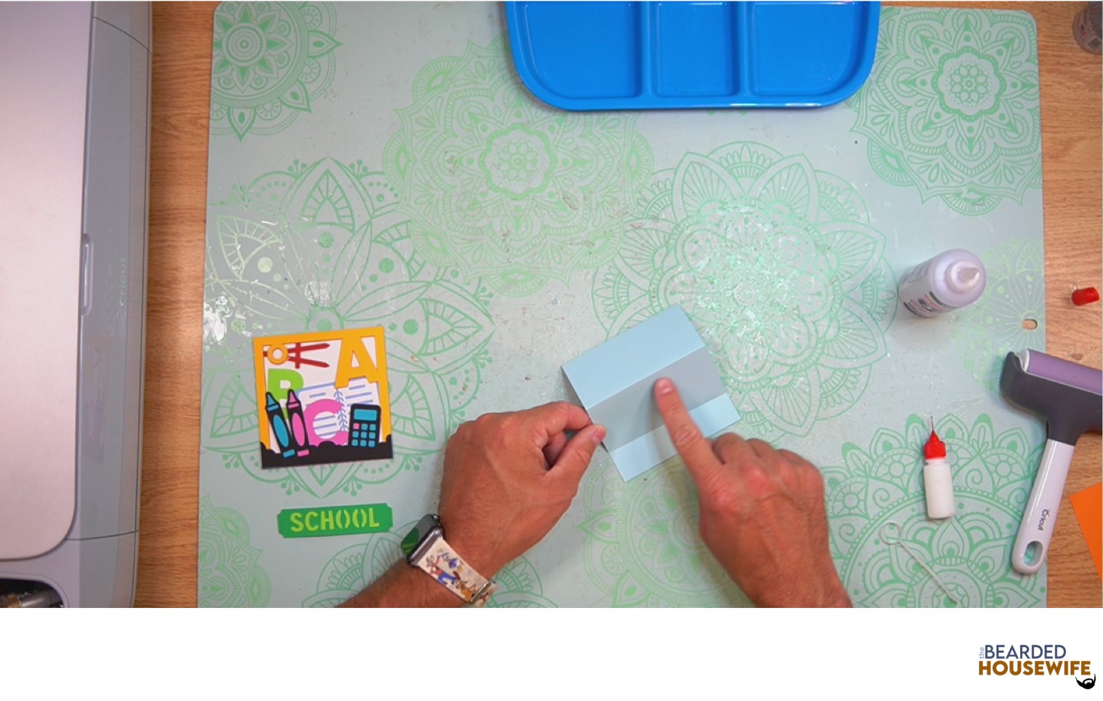 add glue under the front score lines