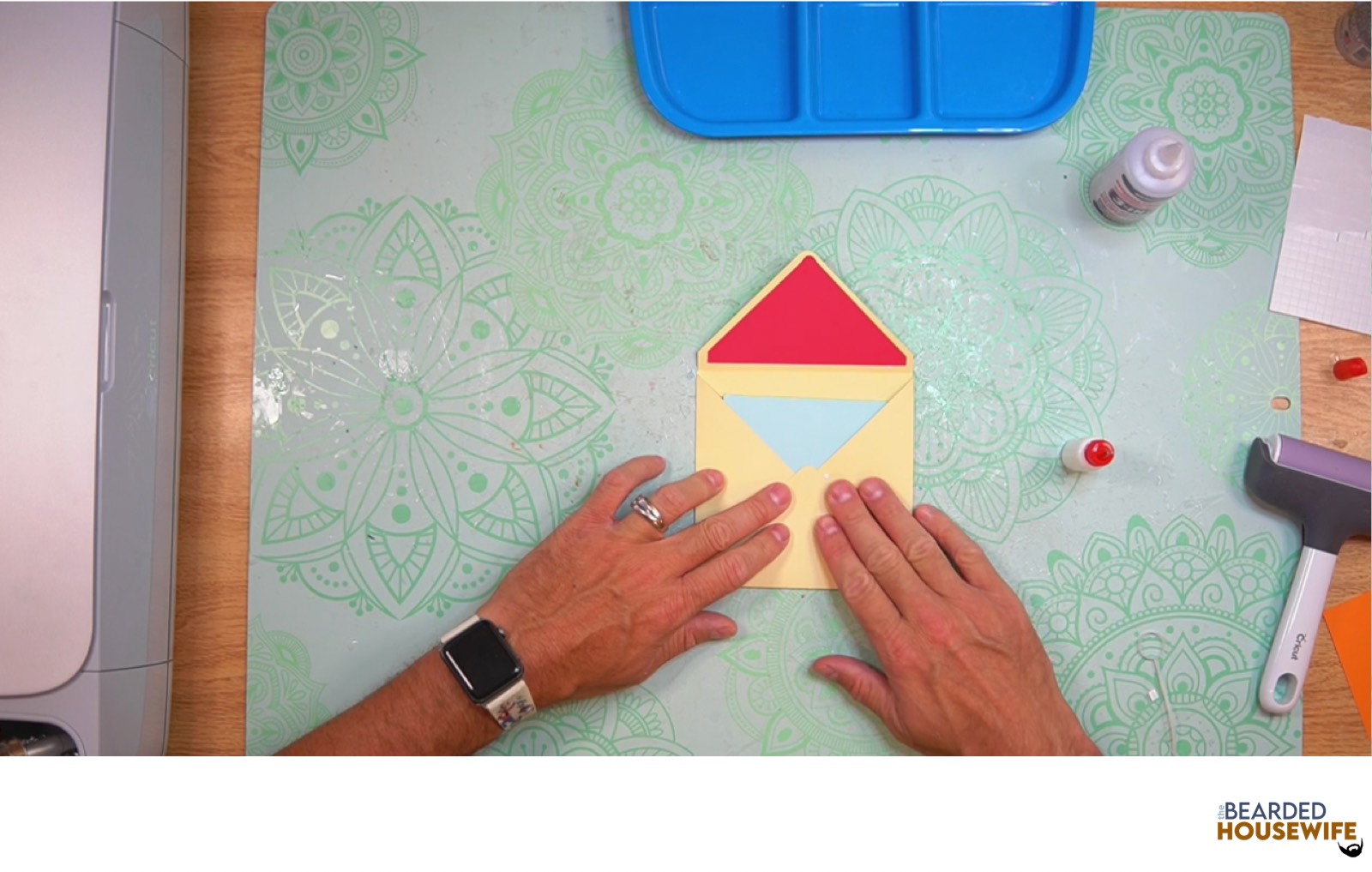 bring the bottom flap up to form the envelope