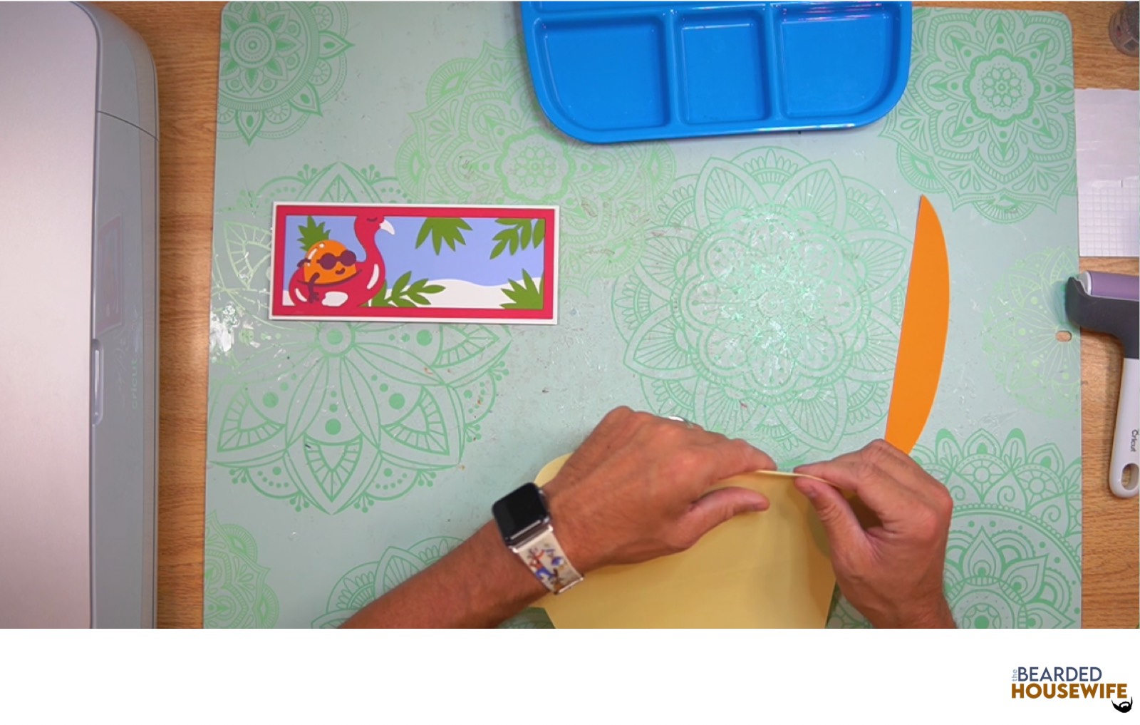 fold the envelope along the score lines