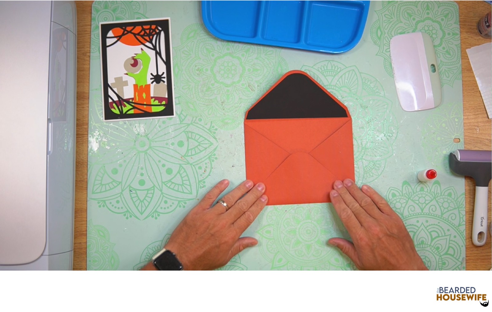 bring the bottom flap up