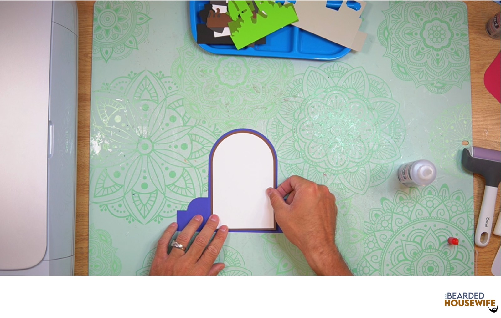 attach the messaging panel to the back of the card