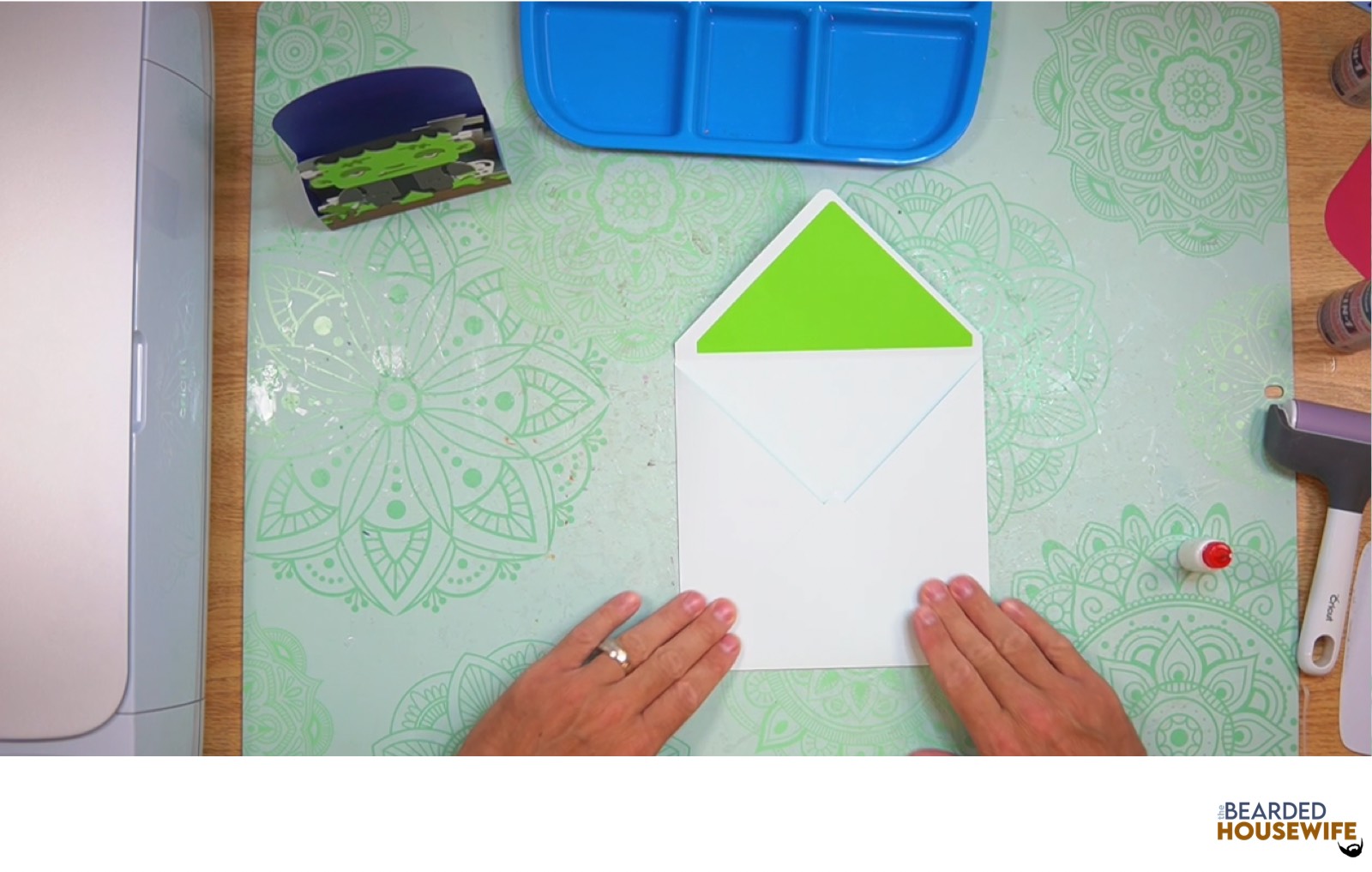 bring the bottom flap up