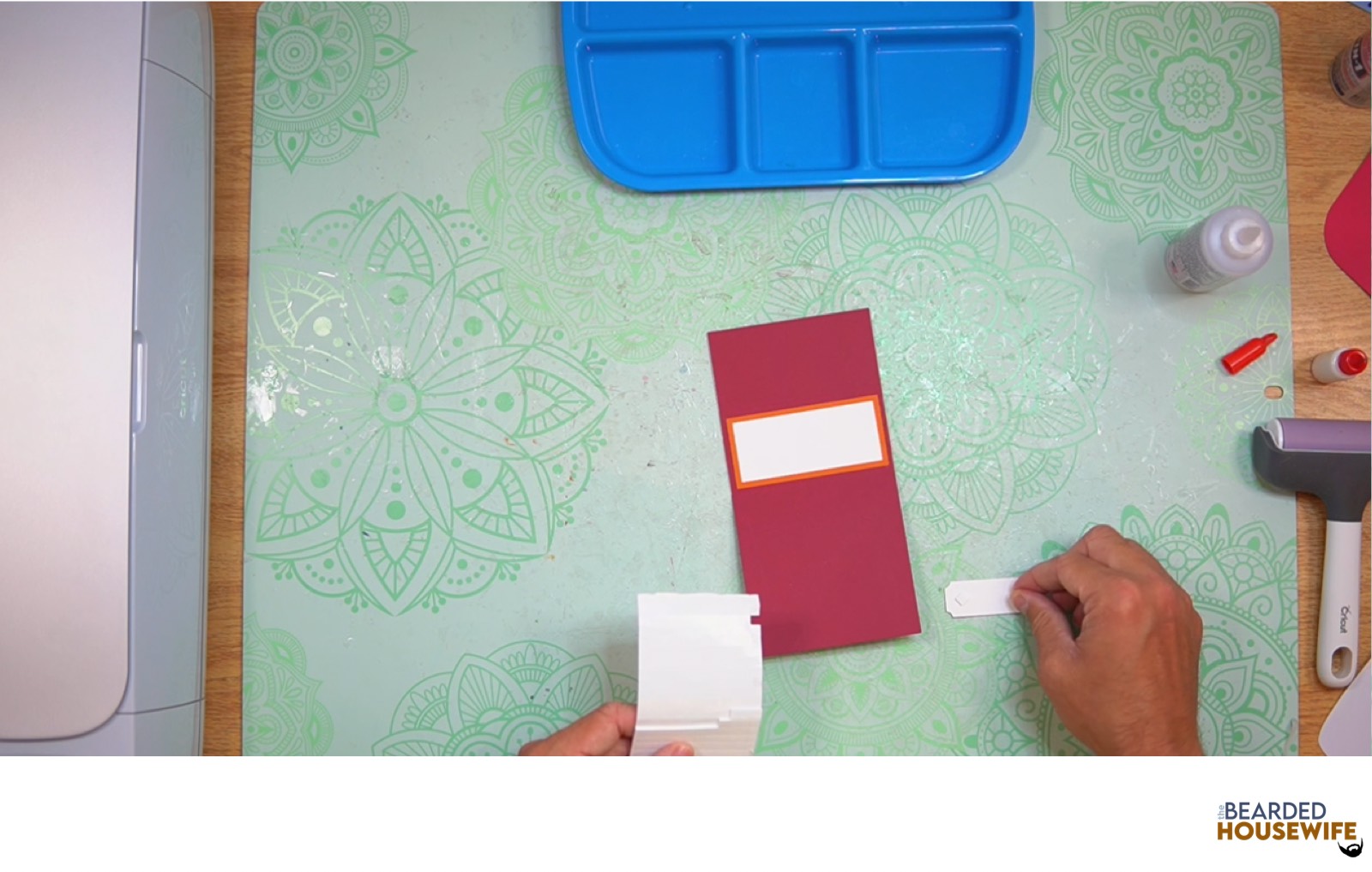 add foam squares behind the sentiment