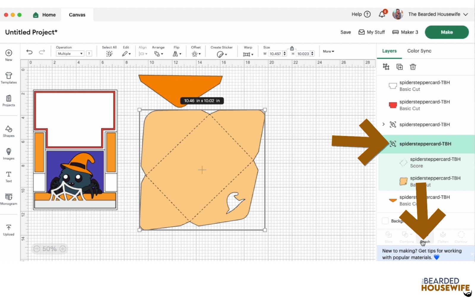 highlight the group and attach