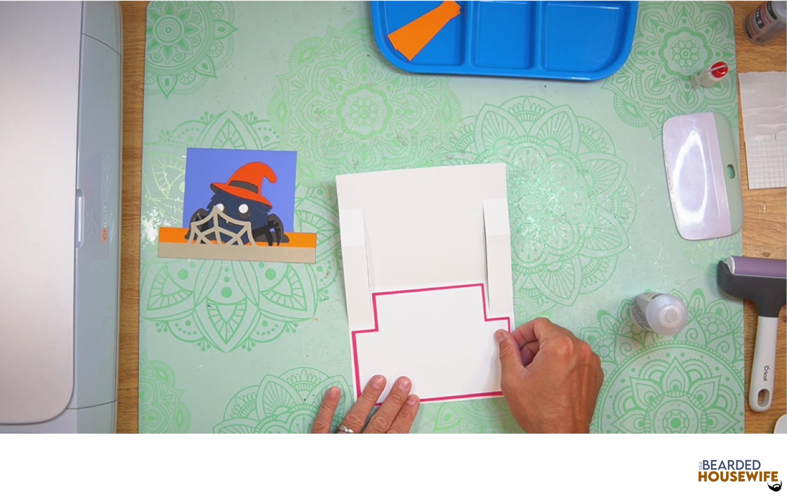 attach the messaging panel to the inside of the card