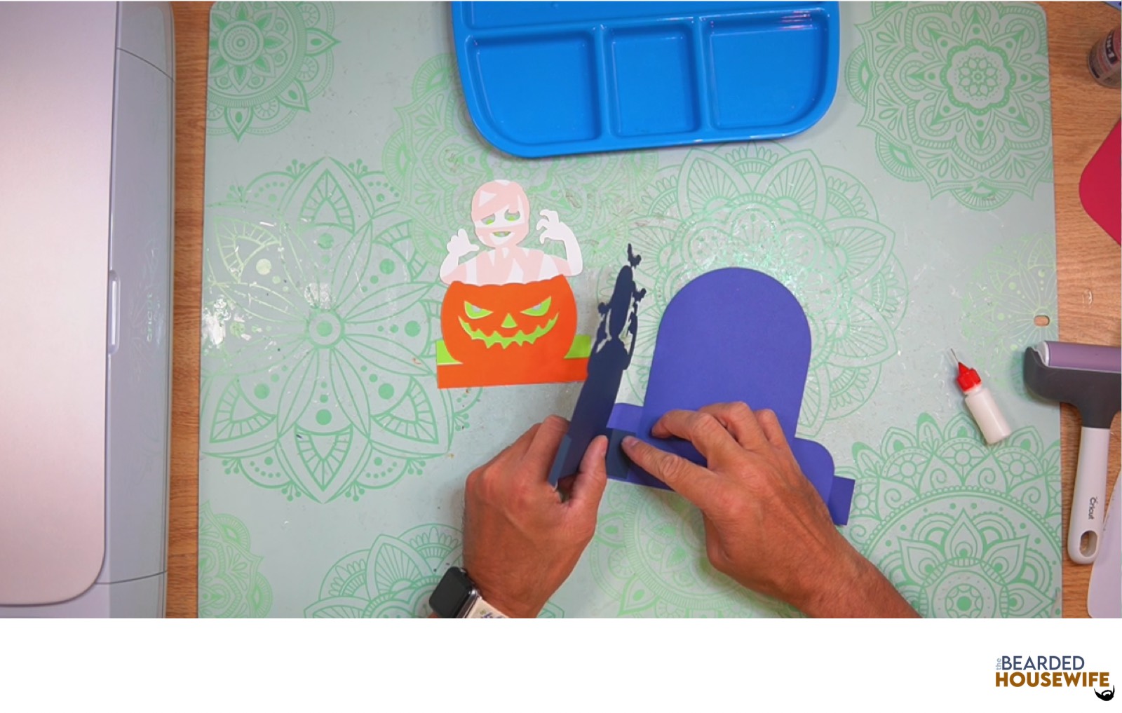 attach to the left side of the card base