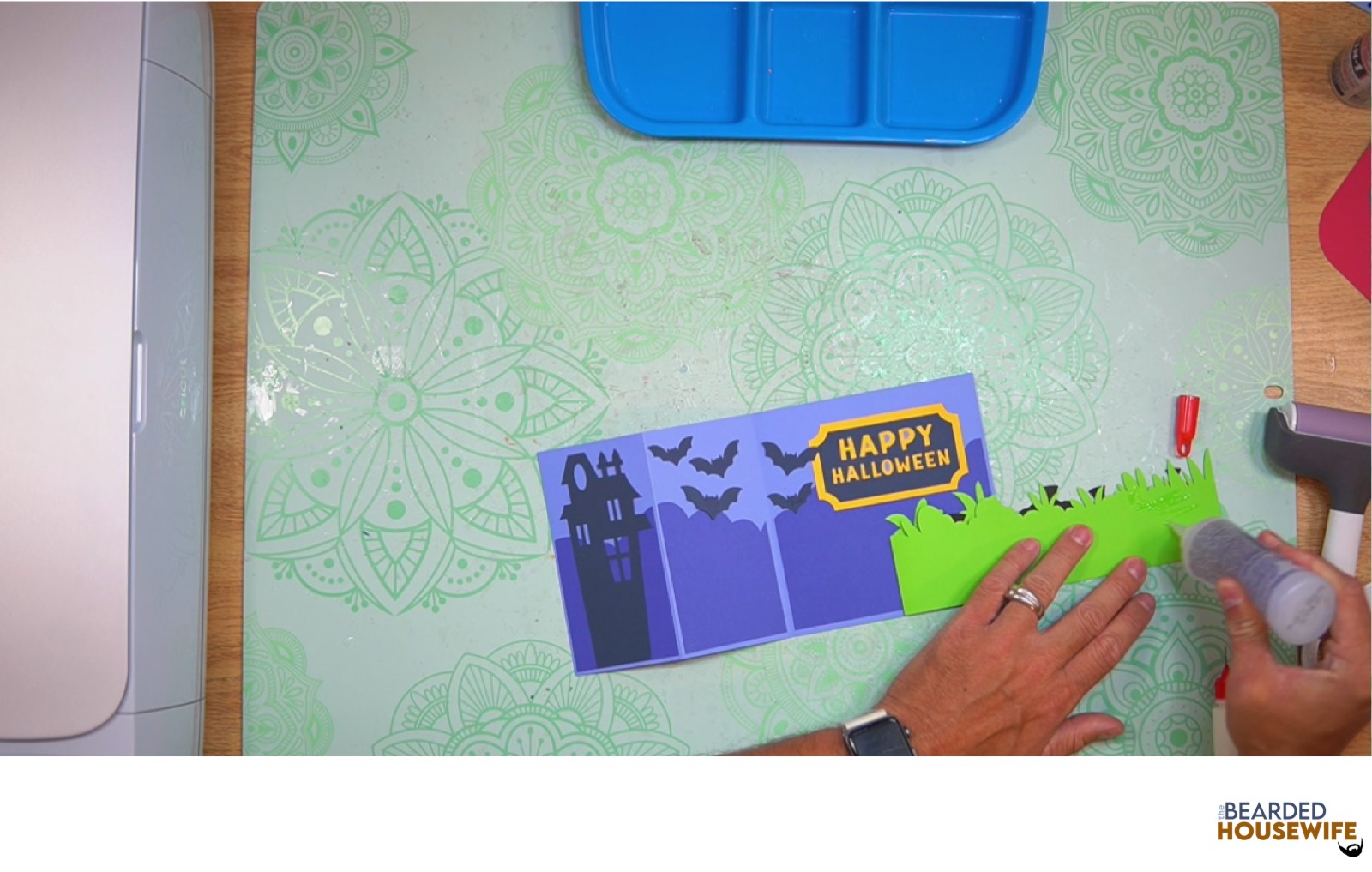 add glue and attach the left side