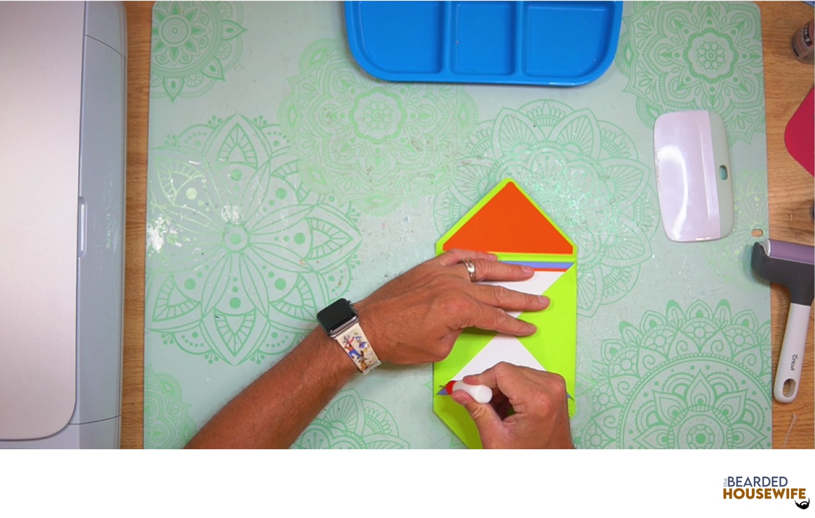 add glue to the bottom of the side flaps