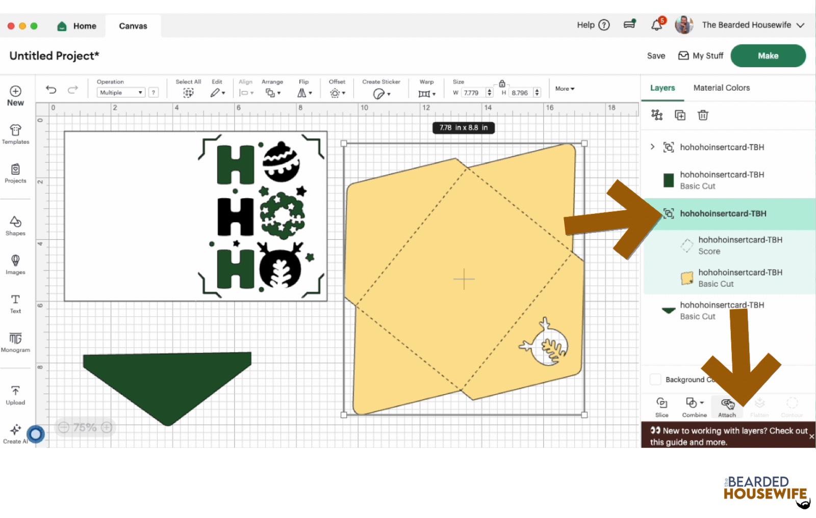 highlight the group and attach