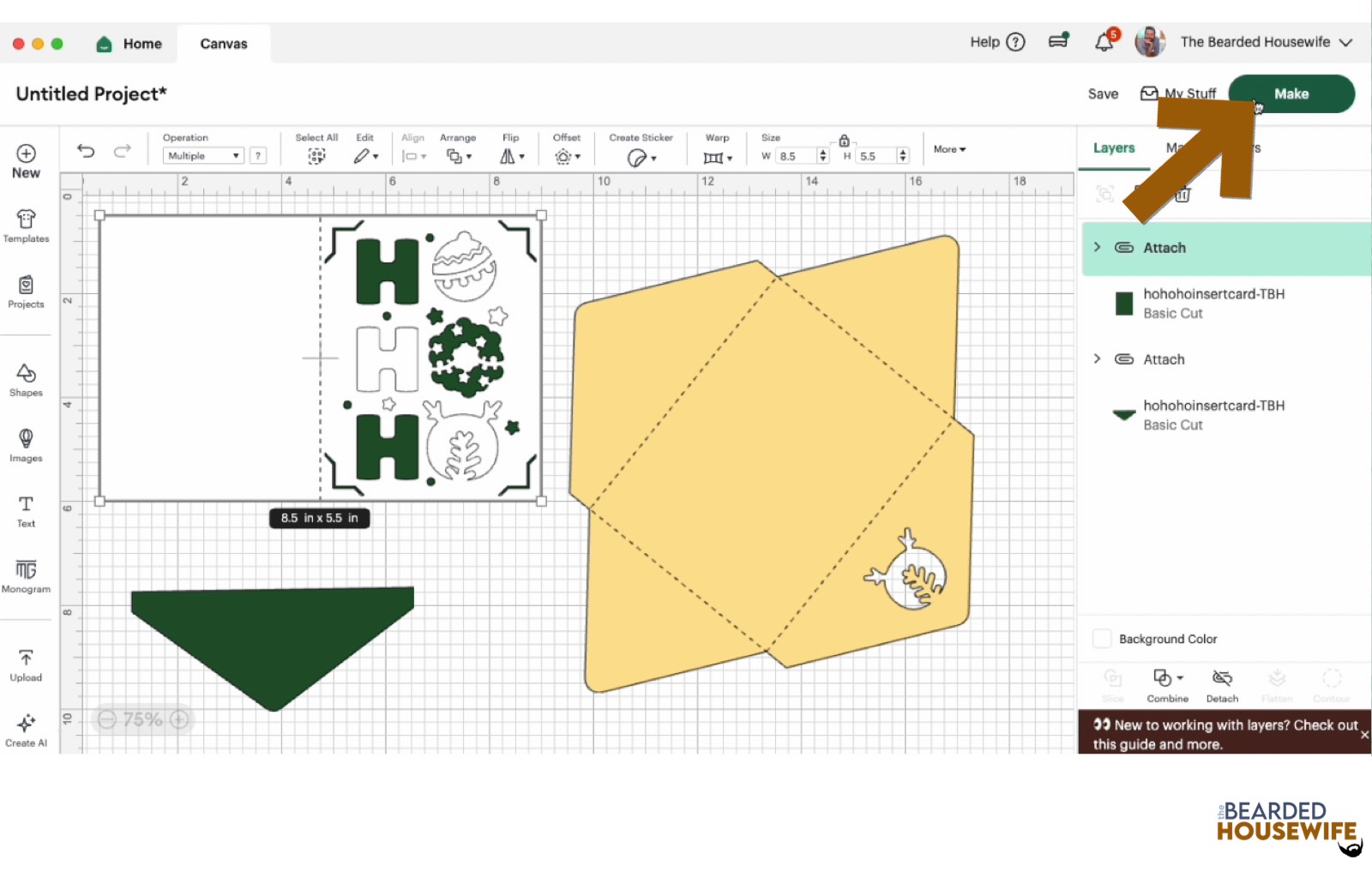 click the make button