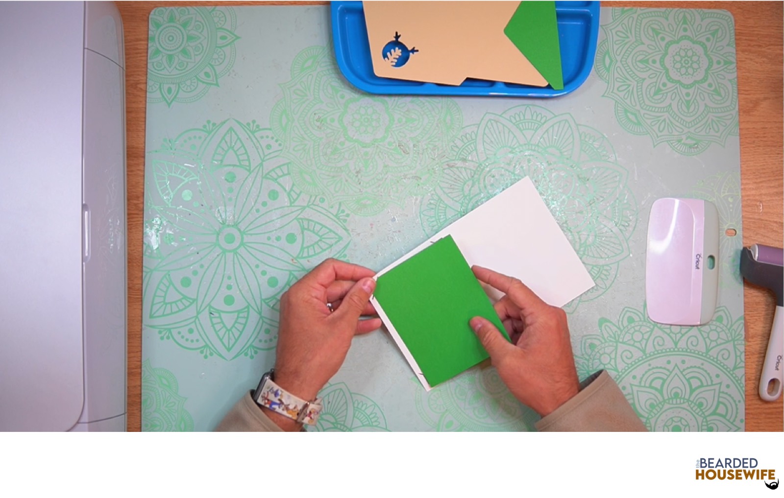 place the insert into the slits on the card base