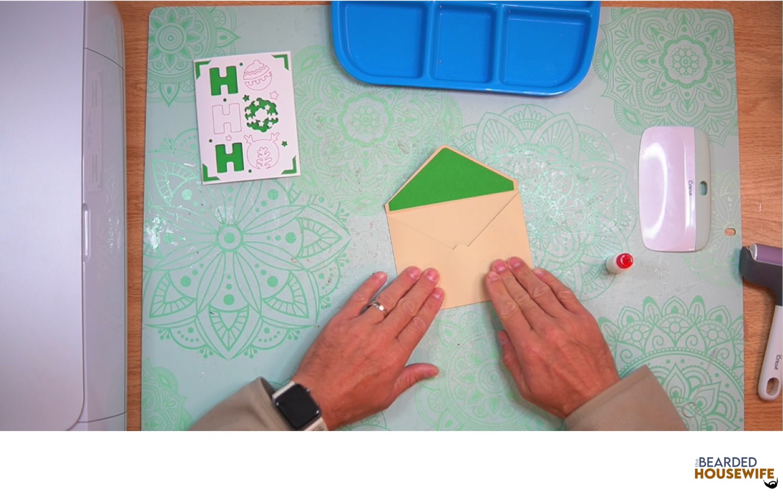 bring the bottom flap up to form the envelope