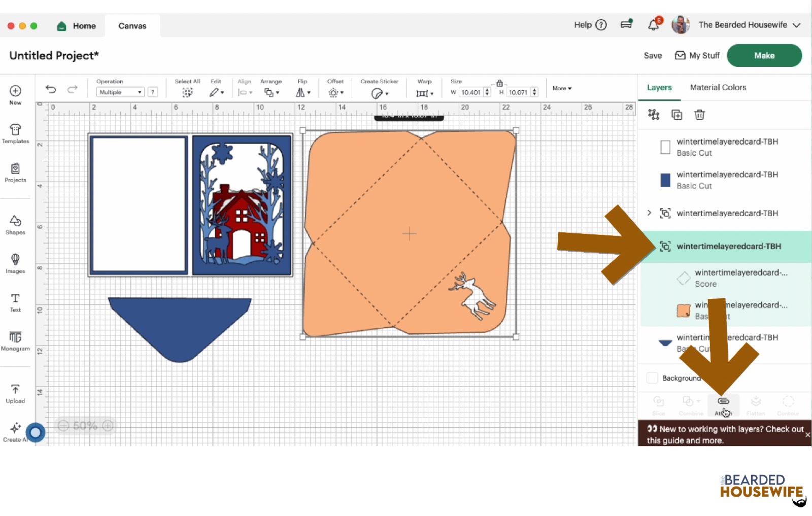 highlight the group and attach