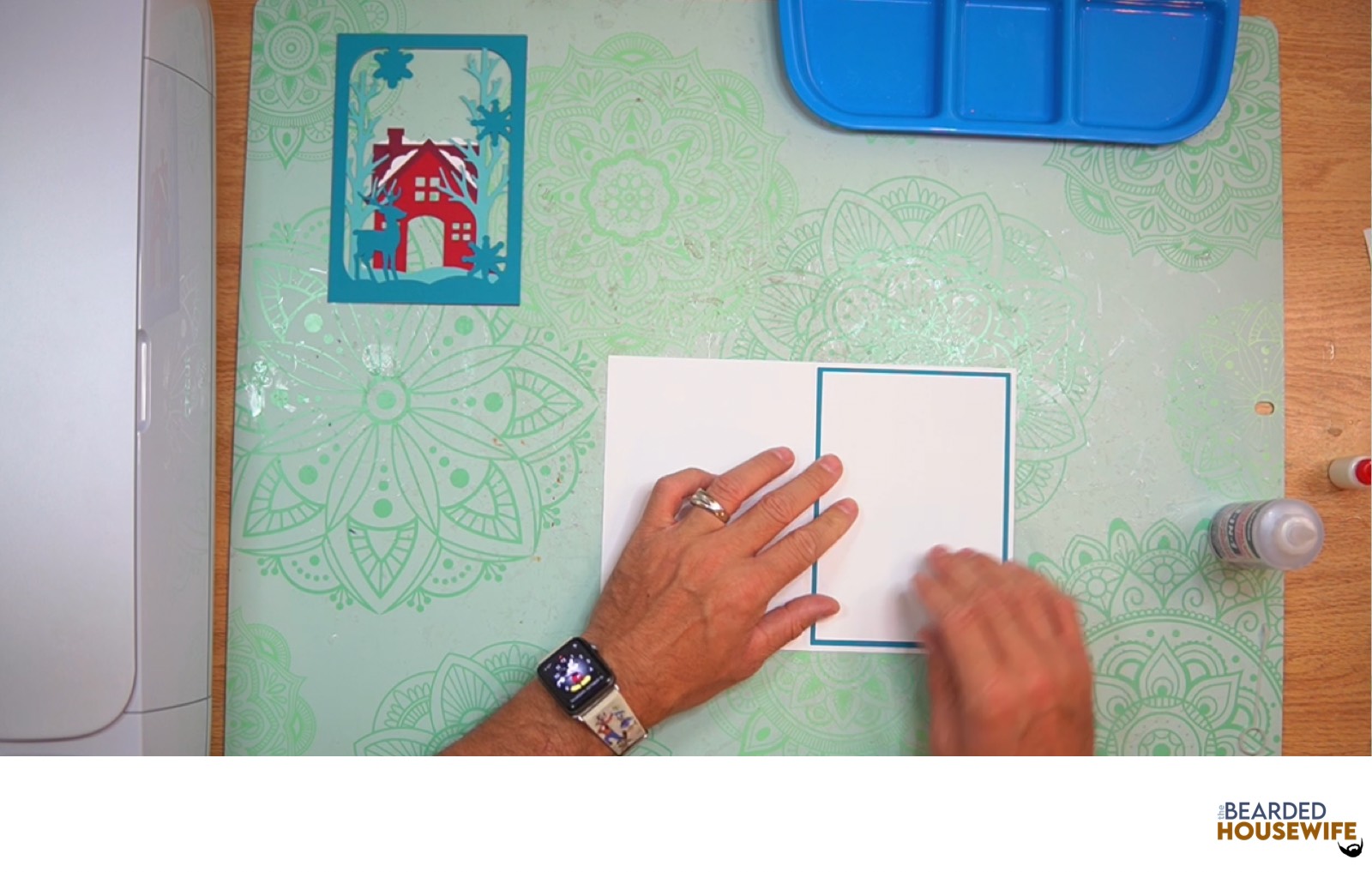 attach the messaging panel to the inside of the card