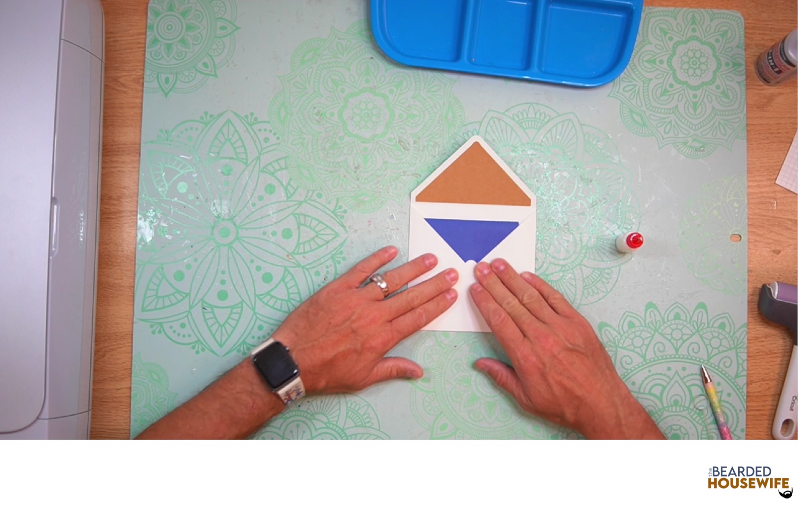 bring the bottom flap up