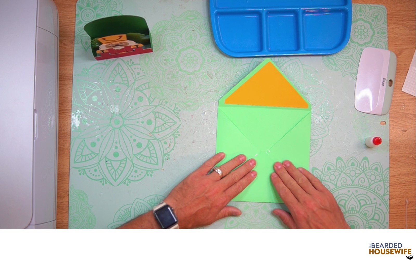 bring the bottom flap up to form the envelope