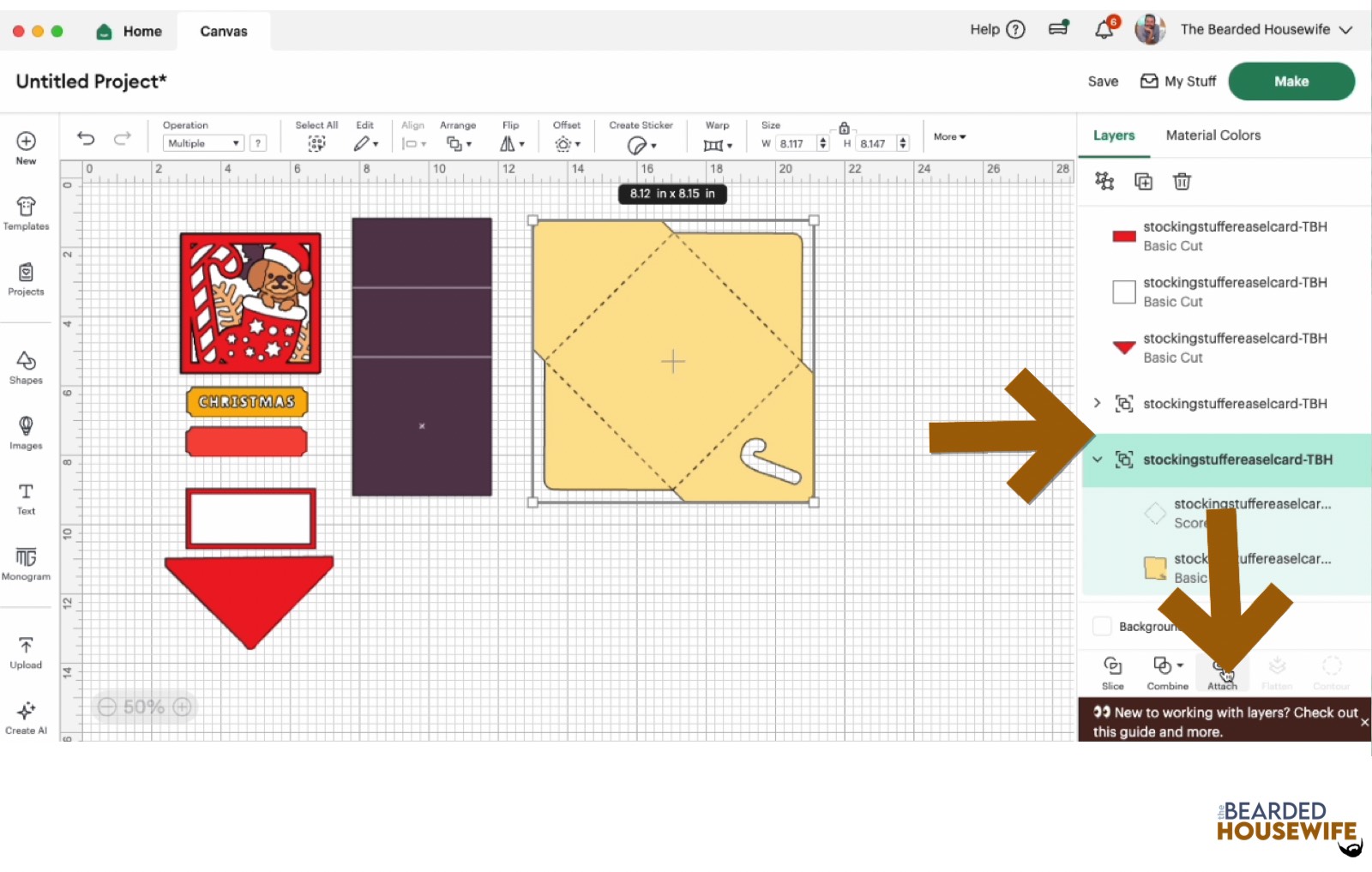 highlight the group and attach