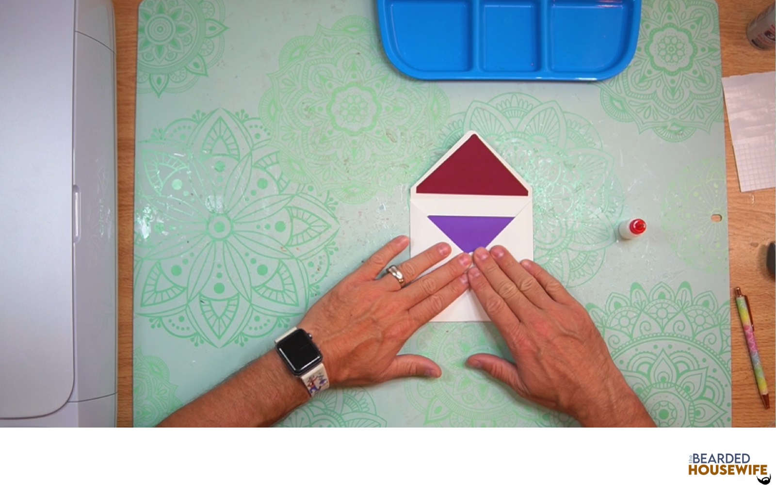 bring the bottom flap up