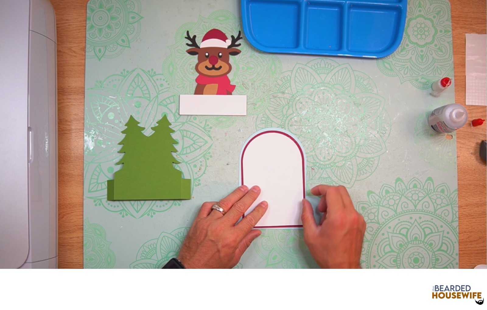 attach the messaging panel to the back of the card