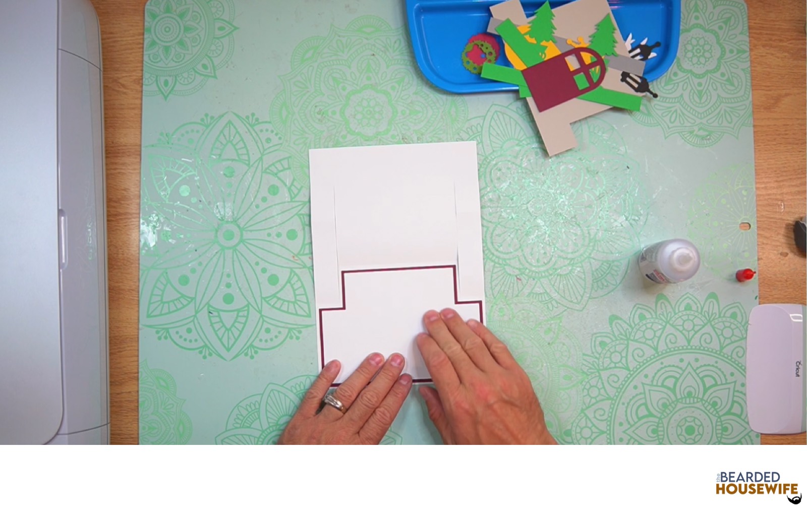 attach to the inside of the card