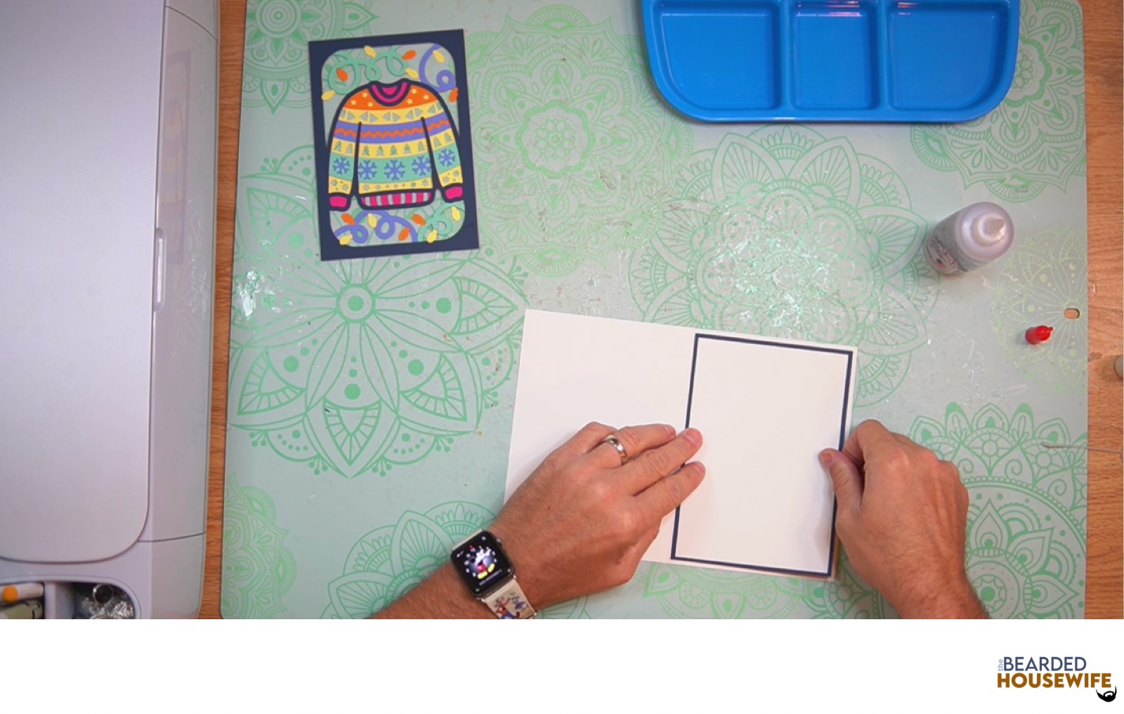 attach to the card base