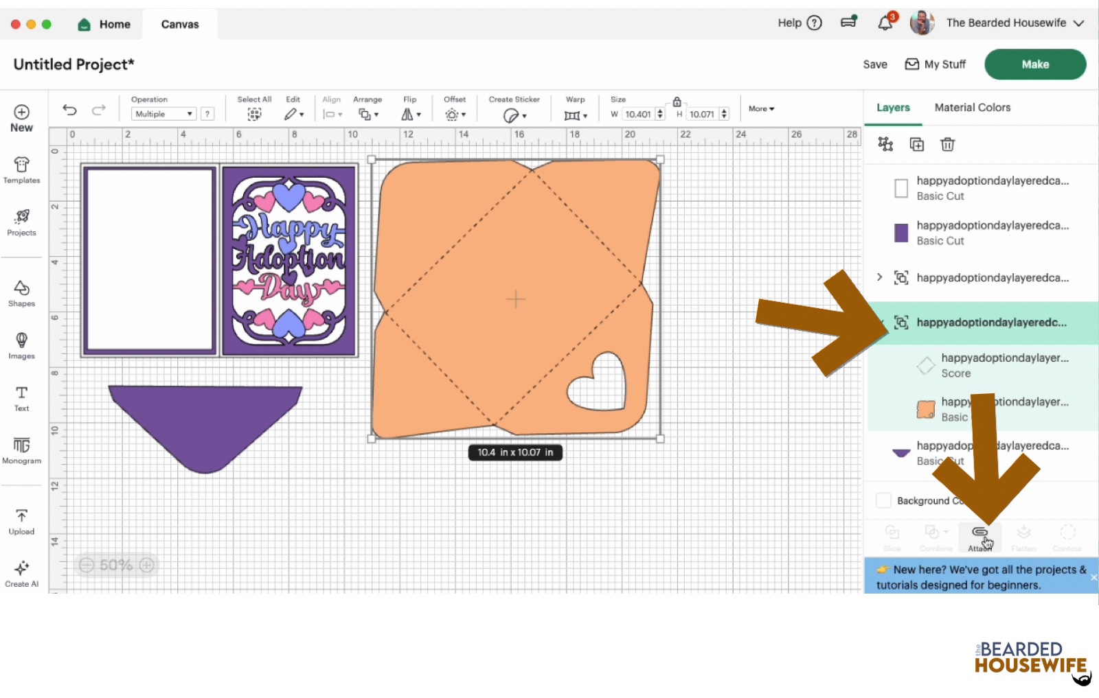 highlight the group and attach