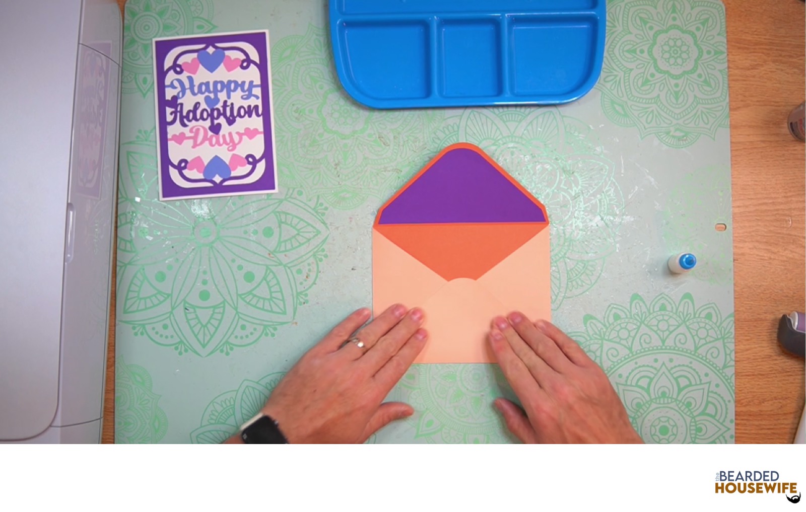 bring the bottom flap up to form the envelope