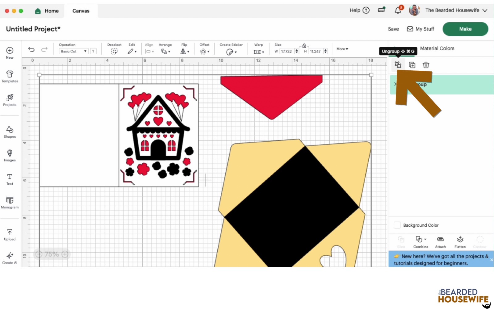 ungroup the design