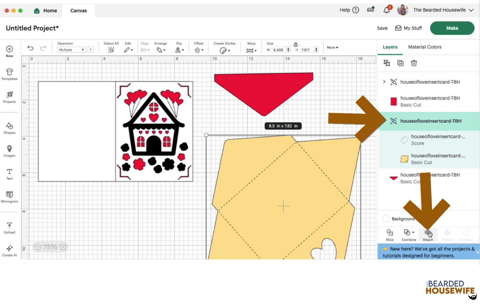 highlight the group and attach