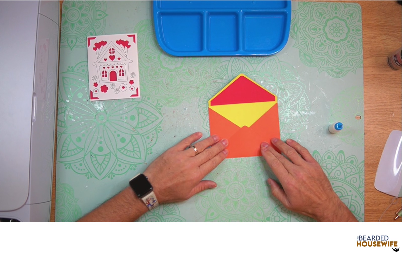 bring the bottom flap up to form the envelope