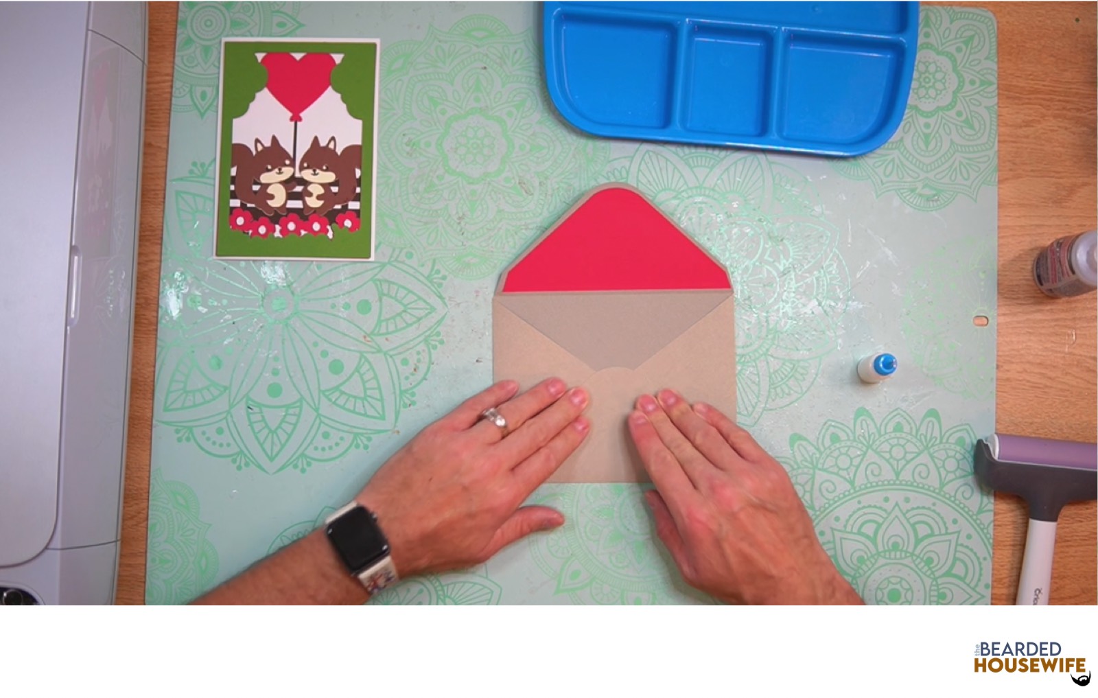 bring the bottom flap up to form the envelope