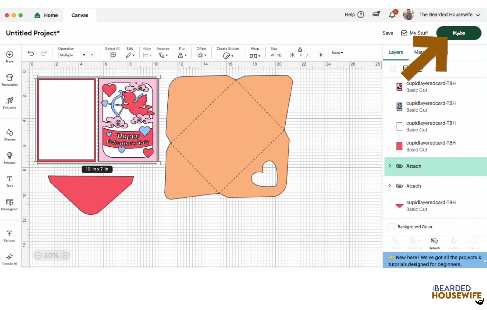 click the make button