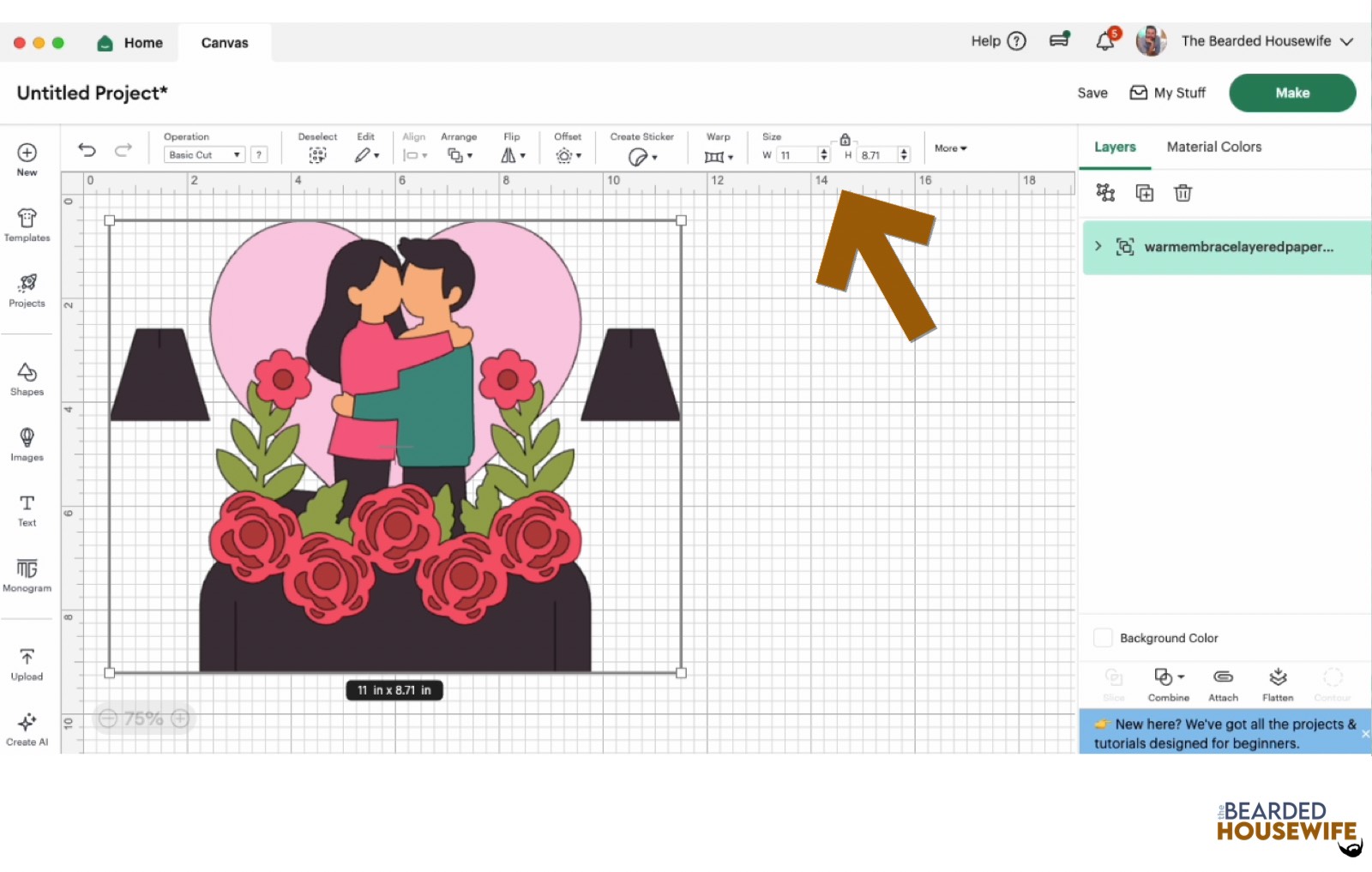 you can resize the project if you wish