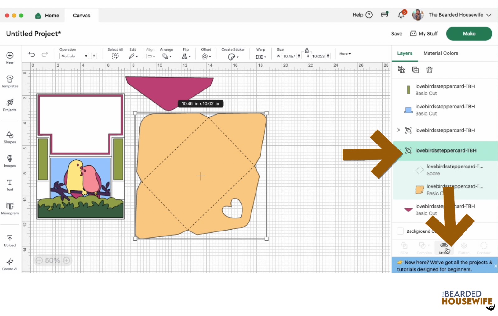 highlight the group and attach