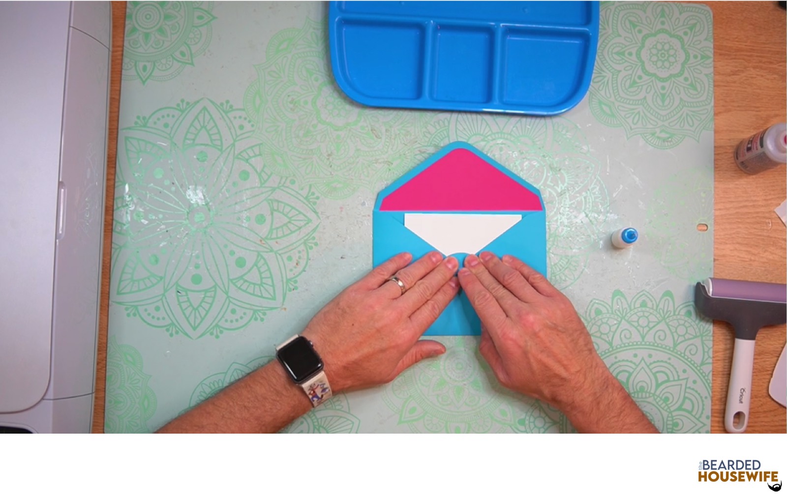 bring the bottom flap up to form the envelope