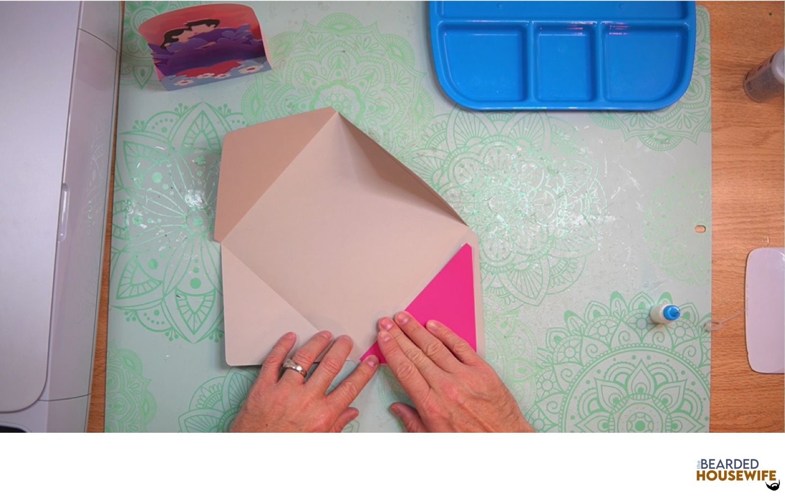 add the inlay to the envelope