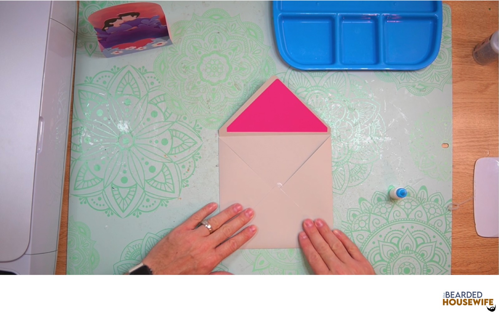 bring the bottom flap up to form the envelope