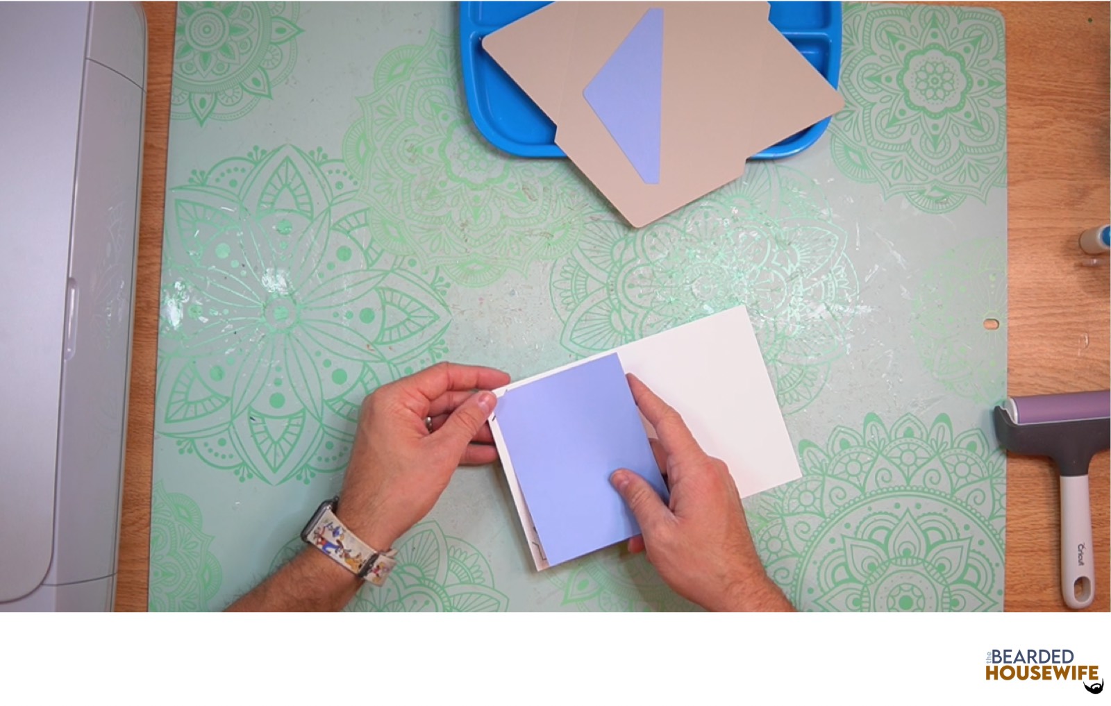 add the insert to the slits on the card base