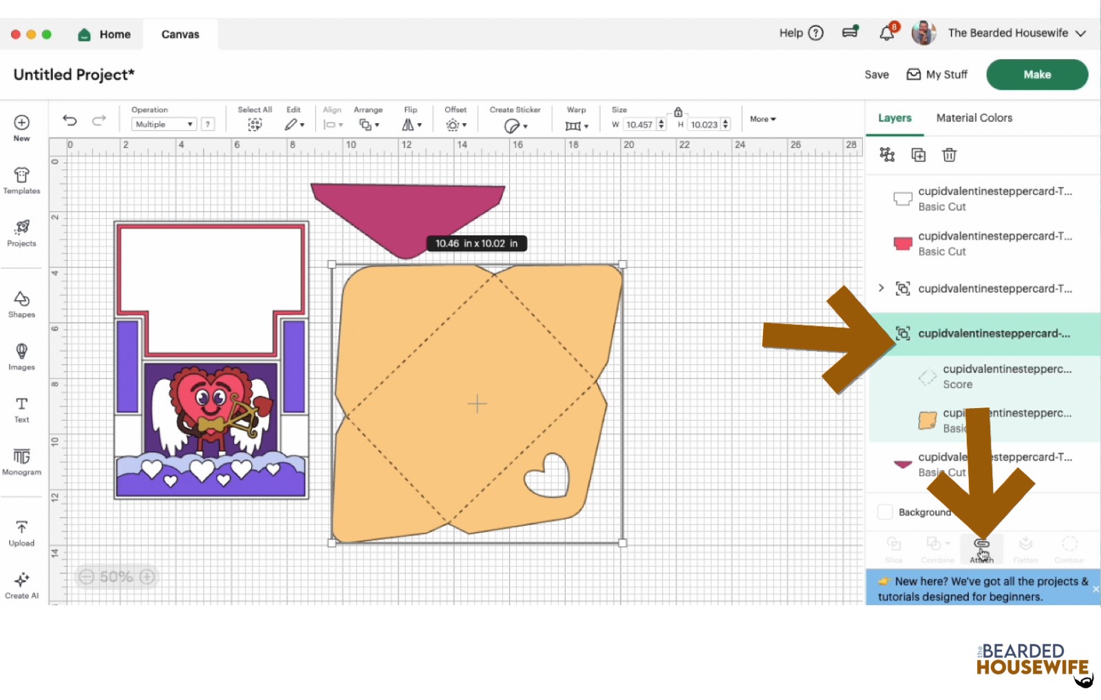 highlight the group and attach