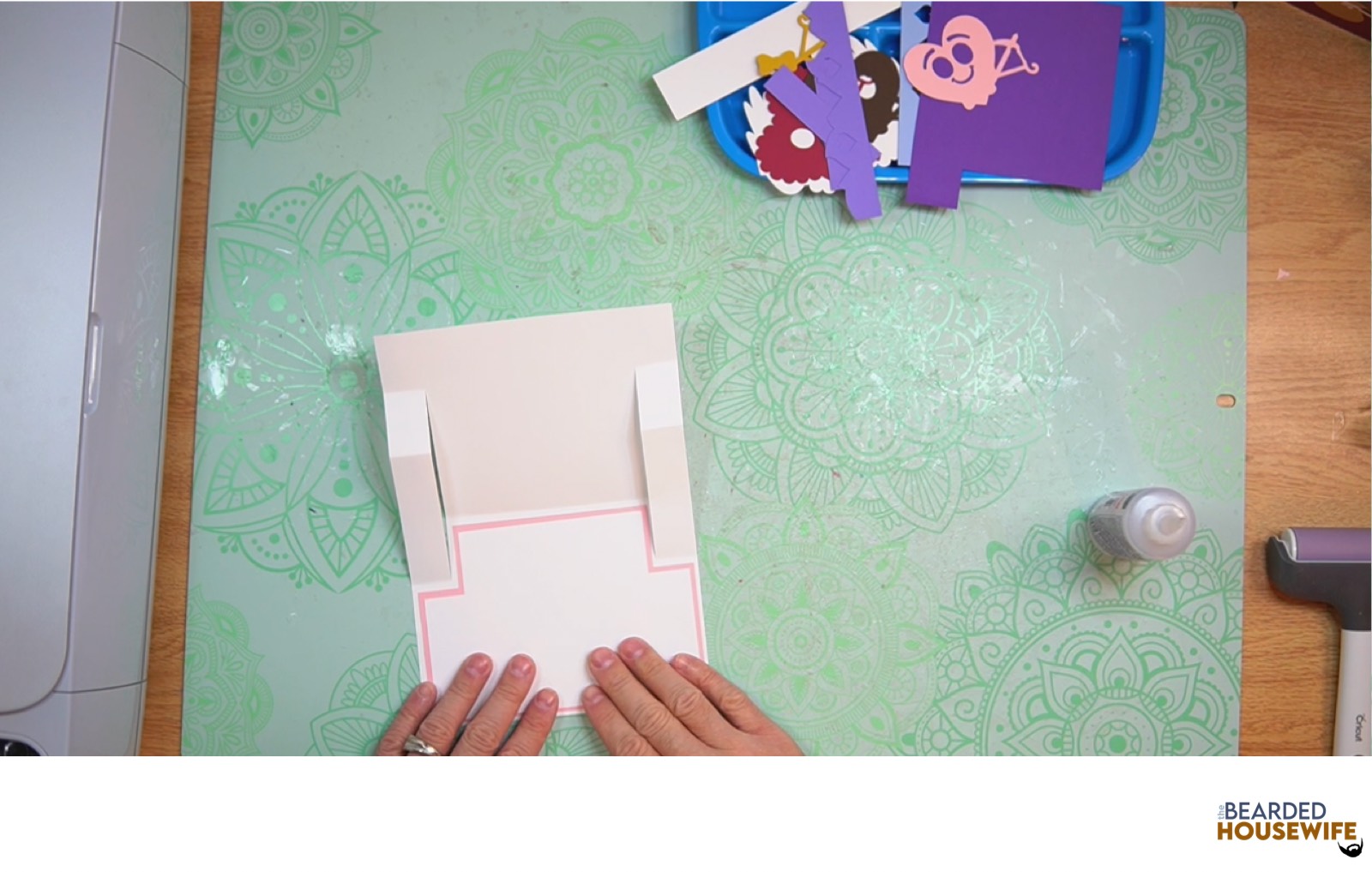 attach the messaging panel to the inside of the card