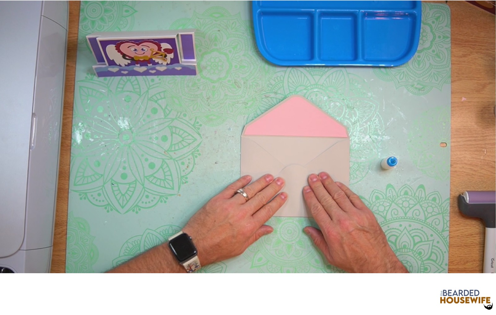 bring the bottom flap up to form the envelope