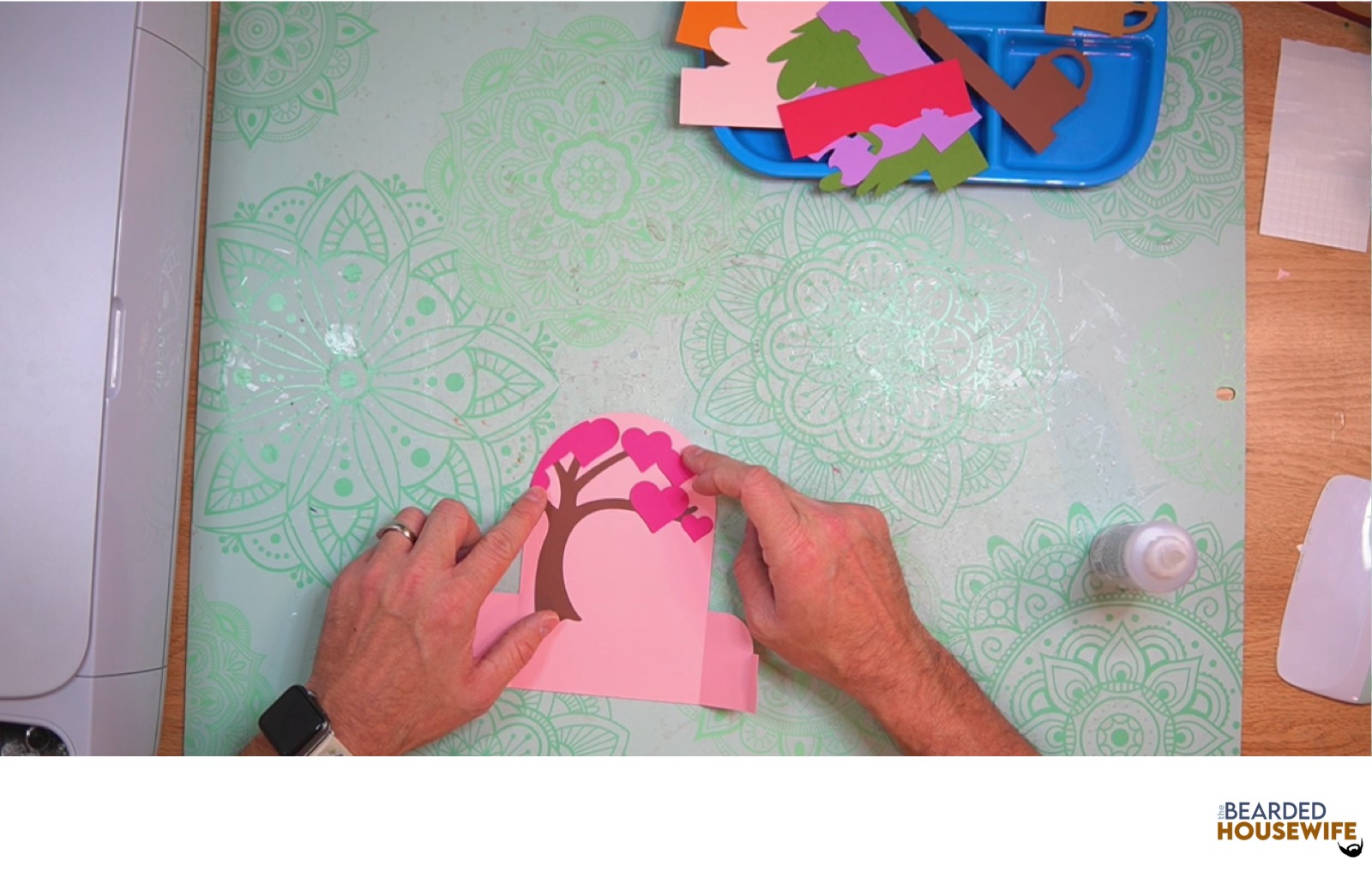 attach to the inside of the card