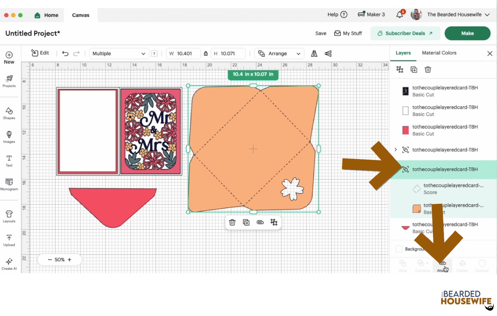highlight the group and attach