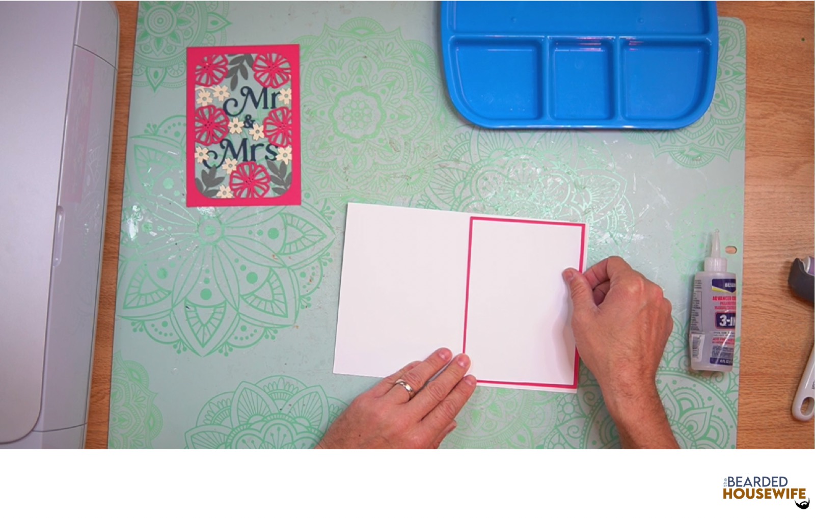 attach the messaging panel to the inside of the card