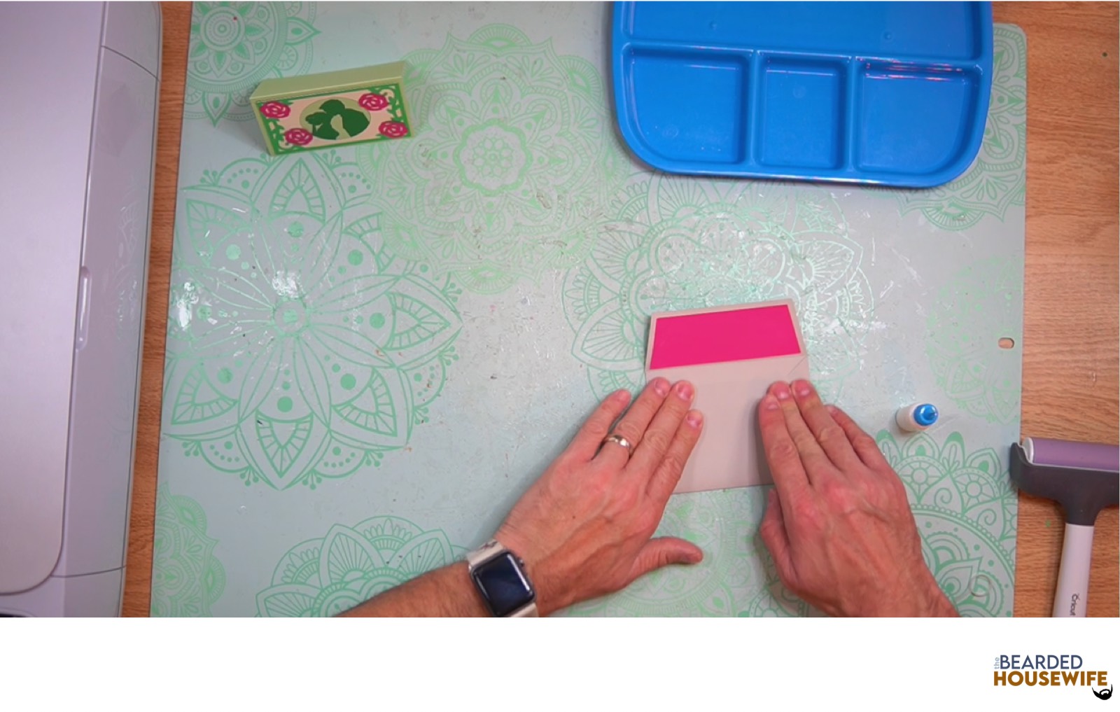 bring the bottom flap up