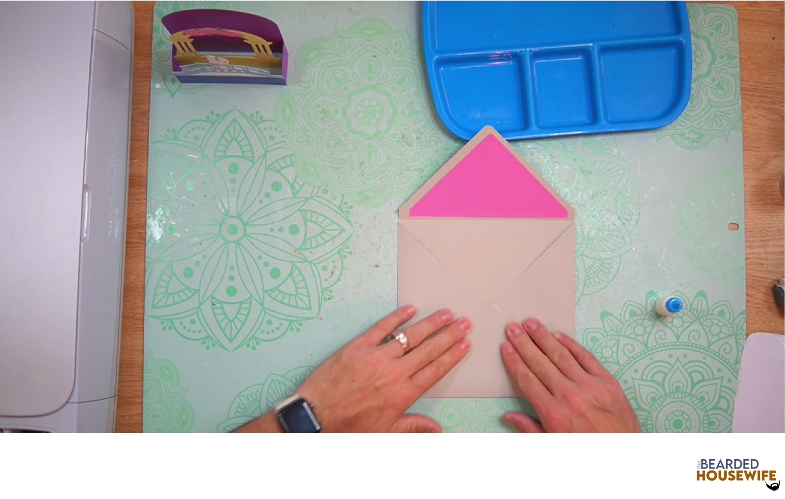 bring the bottom flap up to form the envelope